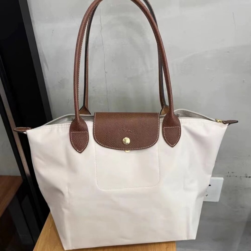 Longchamp women's foldable nylon tote bag